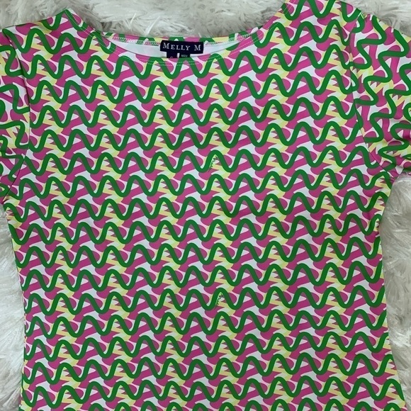 Melly M Small 3/4 Abstract Design Dress - Picture 9 of 12